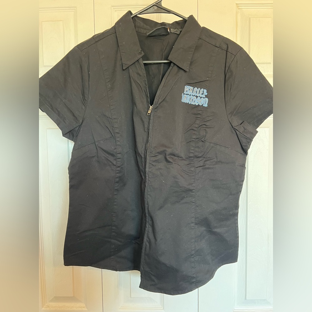 Harley-Davidson Black Top with Blue Logo